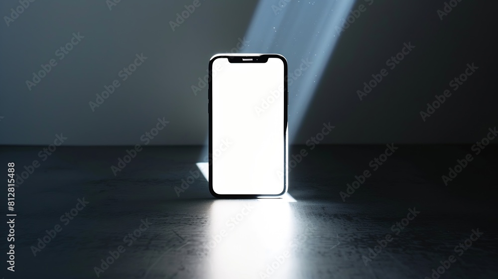 Poster smartphone layout for the inscription on the smartphone a blank smartphone screen : generative ai