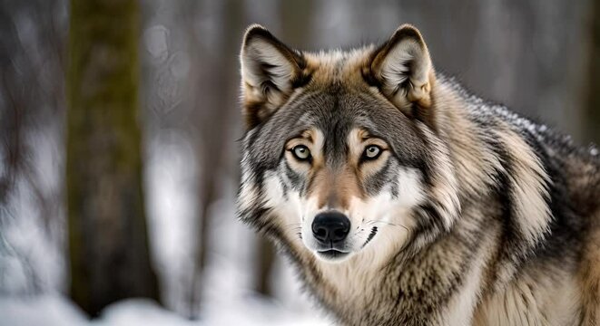The gray wolf is a symbol of wildness and strength. It lives in organized groups called packs.