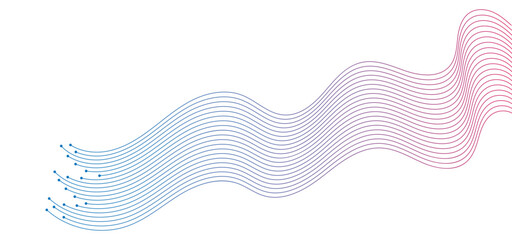 Abstract wavy lines background element. Suitable for AI, tech, network, science, digital technologies themes