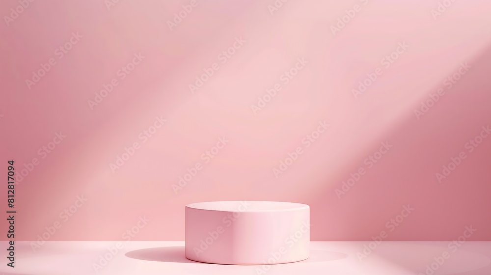 Aufkleber abstract empty podium of cylinder shape on pastel background for product 3d rendering minimal concep