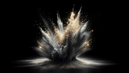 Metal powder splash, cut out