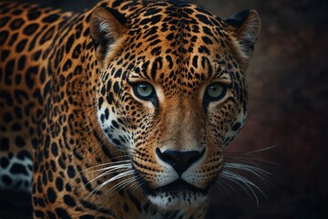 Obraz premium A jaguar is staring at the camera with its mouth open