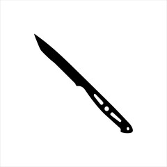 Dagger knife silhouette icon vector illustration isolated on white background