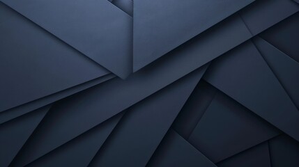 Modern dark blue paper background with dark 3d layered line triangle texture in elegant