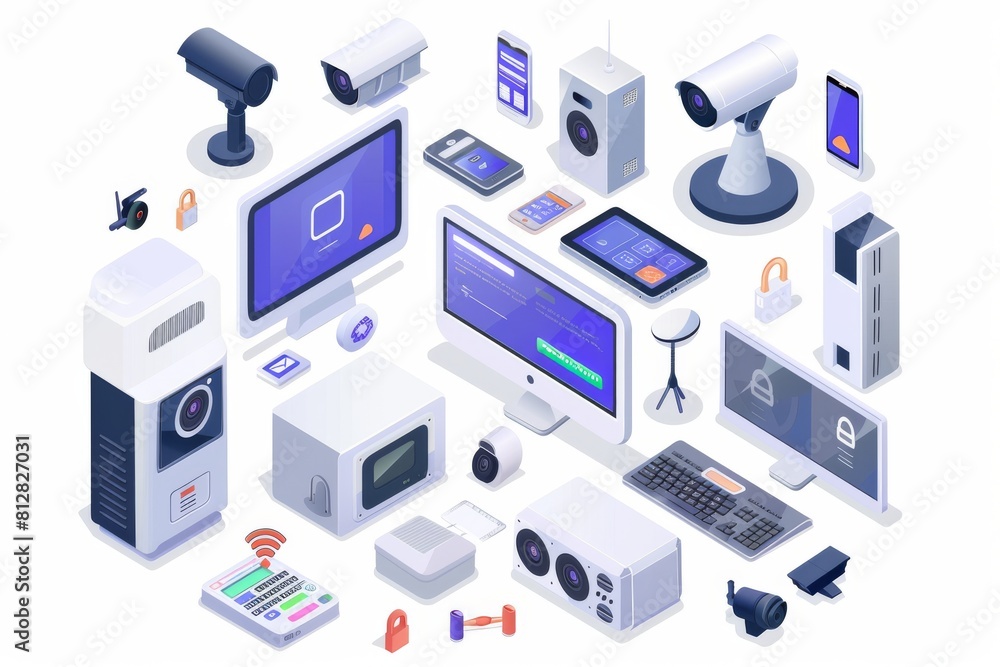 Poster security and surveillance managed through electronic control of cctv systems, utilizing synchronizat