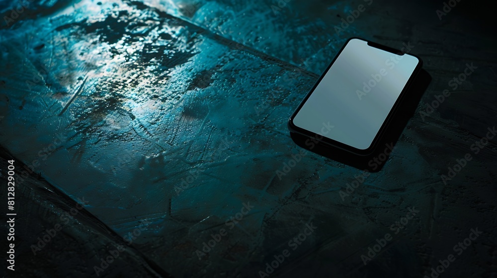 Poster smartphone layout for the inscription on the smartphone a blank smartphone screen : generative ai