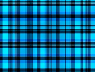 Black and neon blue plaid pattern background texture