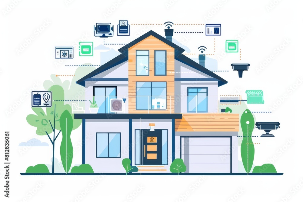 Poster modern ctv setup integrates smart home security with efficient sensors, reliable cameras, shatter-pr
