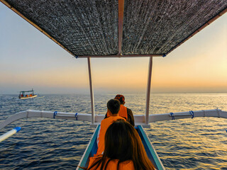 Dolphins watching adventure tour on Lovina Beach Bali Indonesia