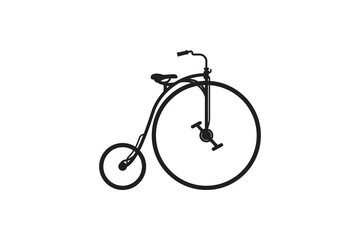 Classic Bicycle. Bicycle silhouette. Bicycle Shape in black. Bicycle vector
