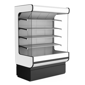 Commercial Display Refrigerator Isolated