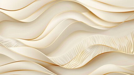 Golden lines luxury on cream color background