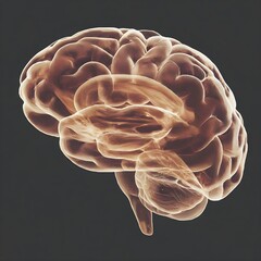 3d rendered illustration of human brain - obrazy, fototapety, plakaty