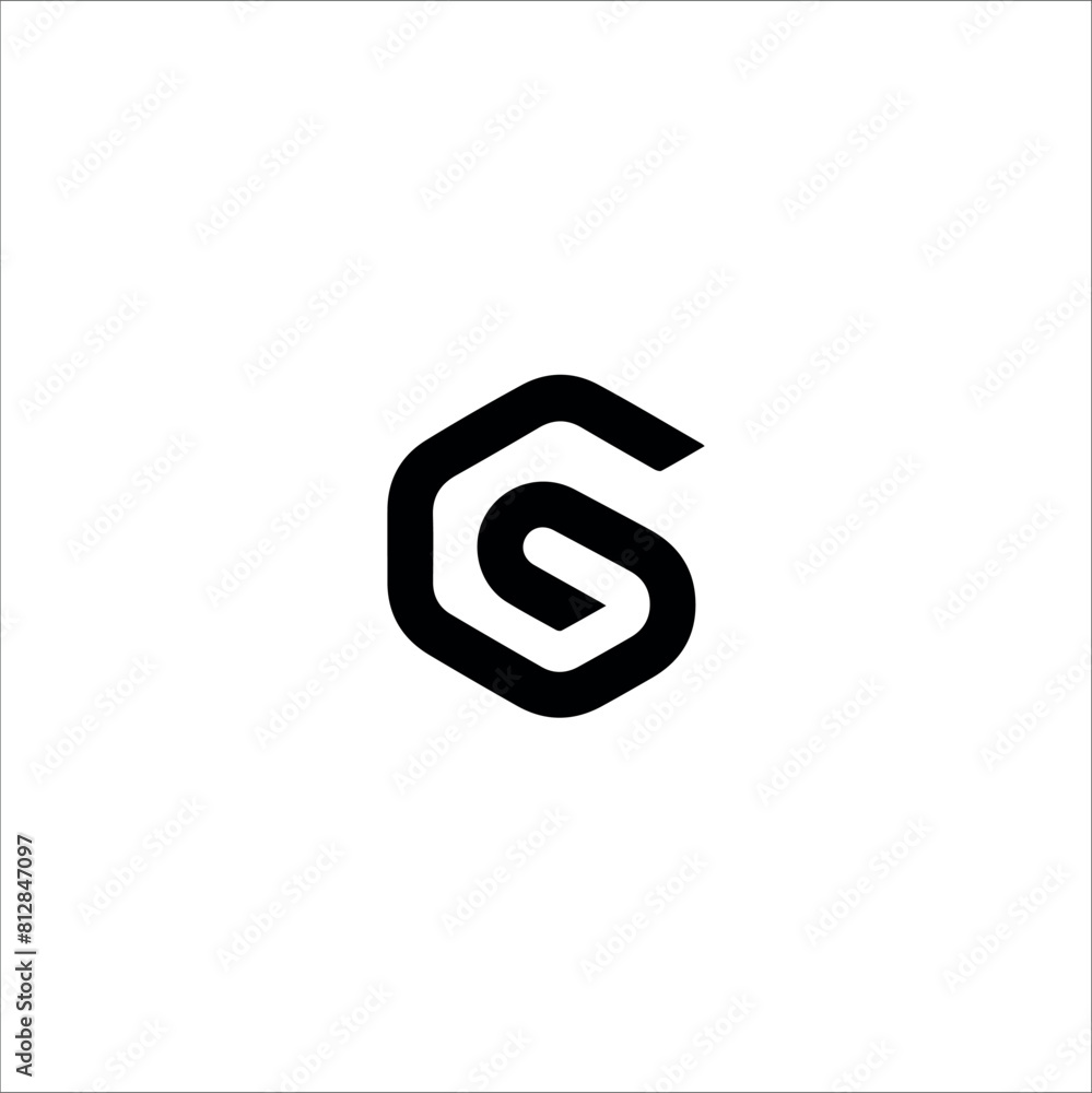 Wall mural G logo vector template design v8