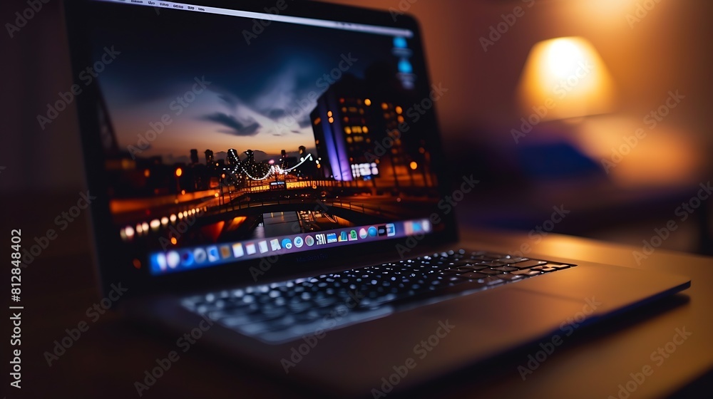 Poster Website design on a laptop screen : Generative AI
