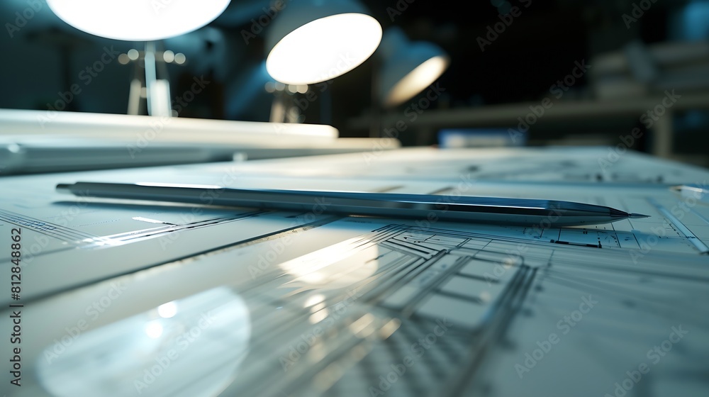 Fototapete Website designer Creative planning application development  draft sketch drawing template layout framework wireframe design studio  User experience concept : Generative AI