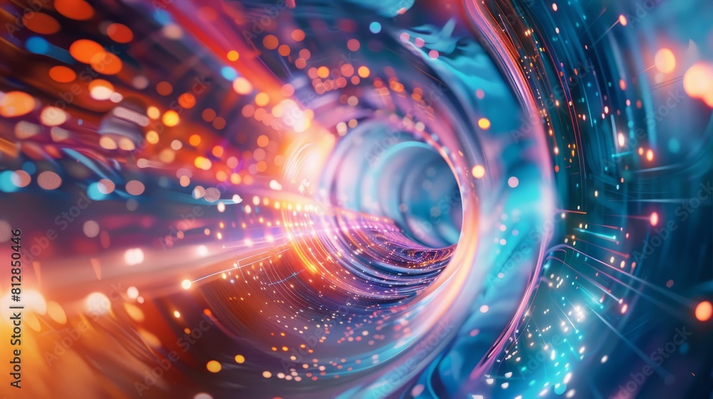 Poster abstract background that represents the limitless possibilities and horizons of it technology in the