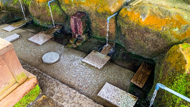 阿蘇の池山水源の水汲み場