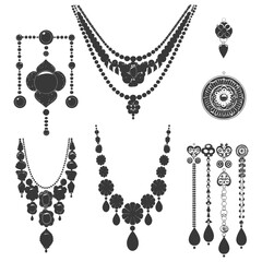 Silhouette jewelry and accessories for women black color only