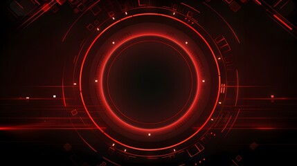 
red Abstract technology background circles digital hi-tech technology design background. concept innovation. vector illustration