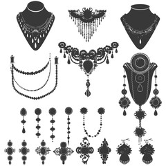 Silhouette jewelry and accessories for women black color only