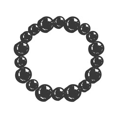 Obraz premium Silhouette jewelry bracelet accessories black color only