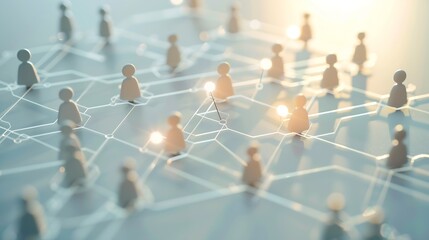 Organization chart with hierarchy structure of teams and employees in company Business process and workflow automation with flowchart Business and technology concept : Generative AI