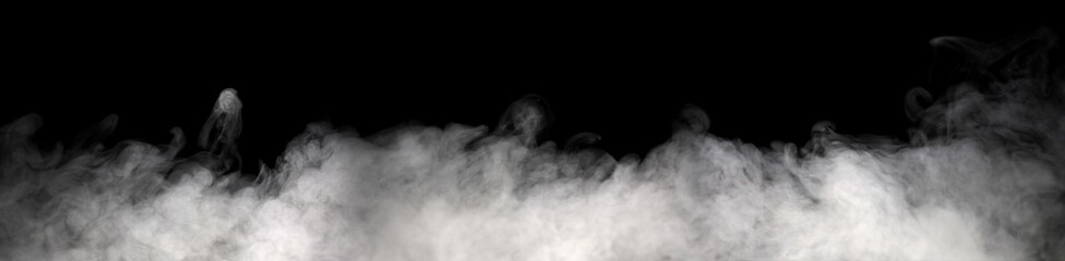 abstract vapor water, white smoke steam isolated on a black background. concept of texture cold mist or hot vapor, fog effect, and cloud for design air pollution, element smog