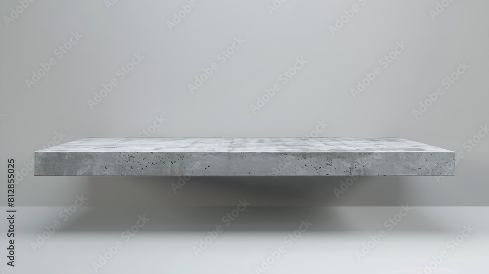 Aufkleber cement shelf table isolated on a grey backgrounds for display products : Generative AI