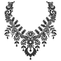 Silhouette jewelry necklace accessories black color only