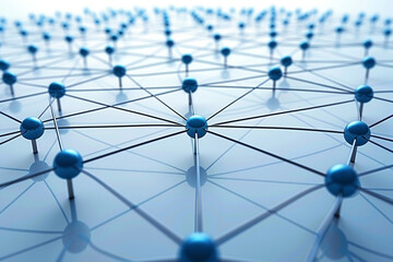 Create an abstract representation of the internet as a web of interconnected nodes,