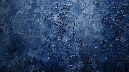 Fototapeta premium Beautiful grunge navy blue stucco wall background Panoramic abstract decorative dark background Wide angle rough stylized texture wallpaper with copy space for design : Generative AI