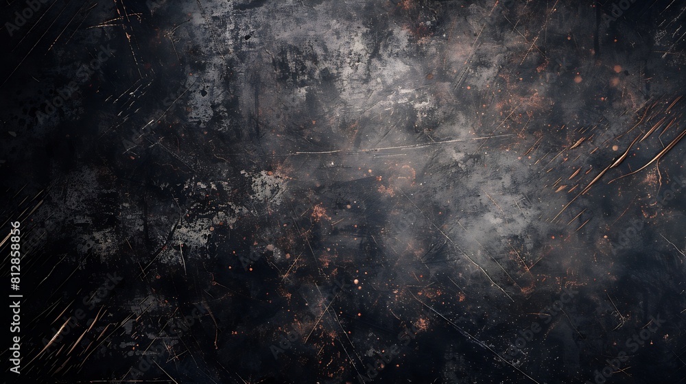 Aufkleber dust and scratches design aged photo editor layer black grunge abstract background copy space : gene