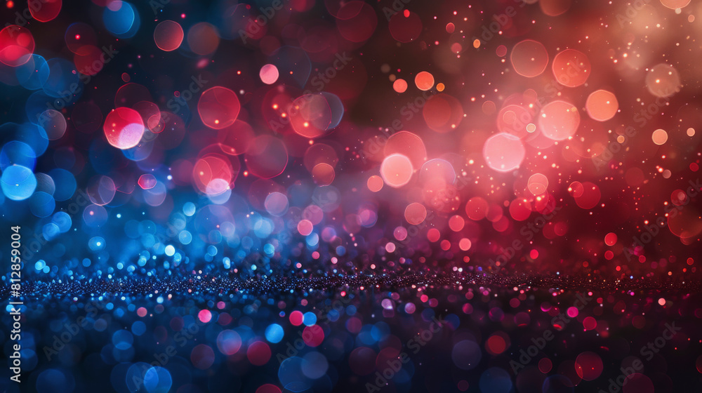 Aufkleber an abstract background with a bokeh effect, featuring shimmering multicolored light particles rangin