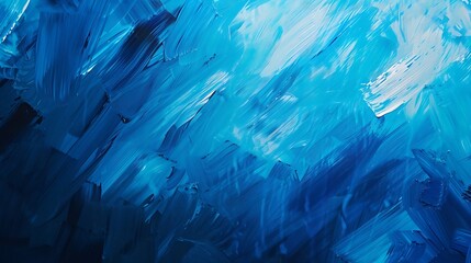 Blue acrylic canvas painting abstract background : Generative AI