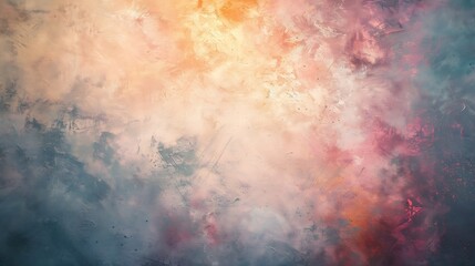 Fototapeta premium Smudged canvas abstract acrylic painting grunge background : Generative AI