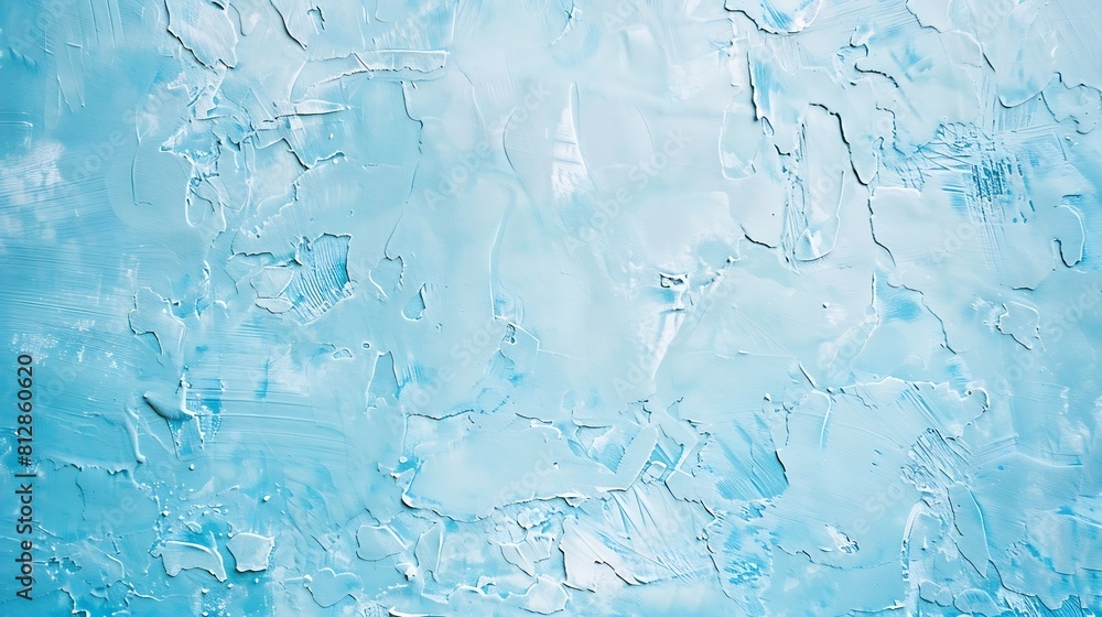 Poster abstract wide angle light blue stucco background wall building close up rough surface plaster textur