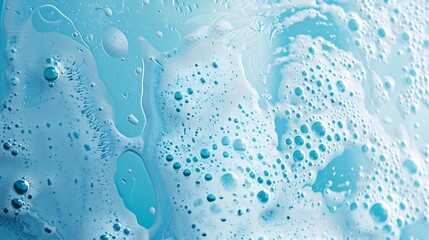 soap foam pattern wipe marks on window glass window cleaning  blue background : Generative AI