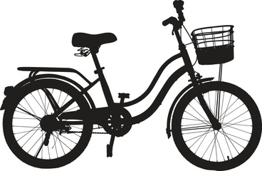 Lades Bicycle silhouette vector illustration #Bicycle