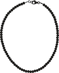 Naklejka premium Necklace silhouette on vector illustration. vector, logo, icon. 