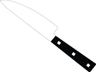 Knife silhouette on vector illustration. icon, logo, vector. 