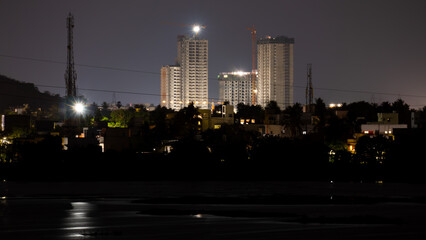 silhouette night photography
