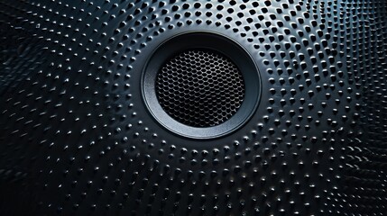 Black background of circle pattern texture : Generative AI