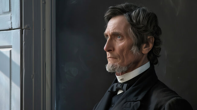 Jefferson Davis' Birthday background with copy space.