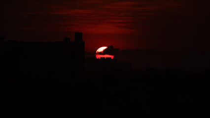 Obraz premium silhouette night photography