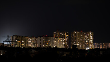 silhouette night photography