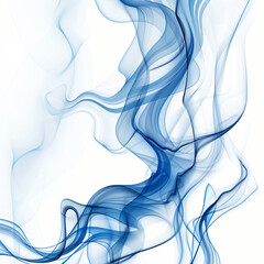 White and blue wave design with a transparent smoke effect 