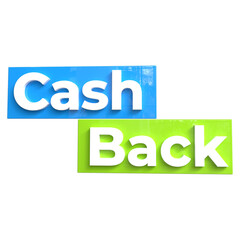 3D cash back Rendering, financial design element