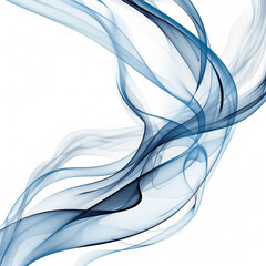 White and blue wave design with a transparent smoke effect