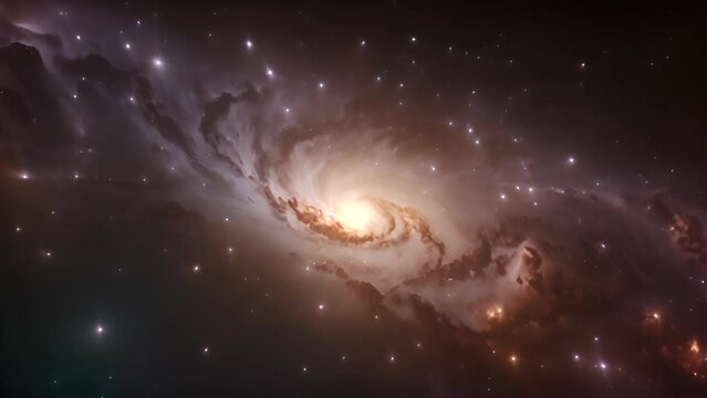 Spiral Galaxy Floating in Space Generative AI